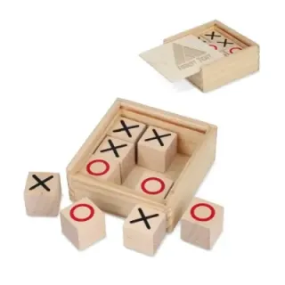 Tic Tac Toe set in wooden box - LT90764 (gadzety reklamowe)